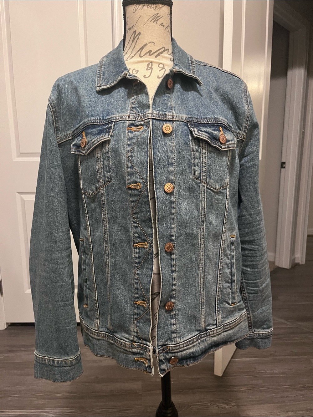 Old Navy Light Blue Denim Trucker Jacket - Picture 2 of 4